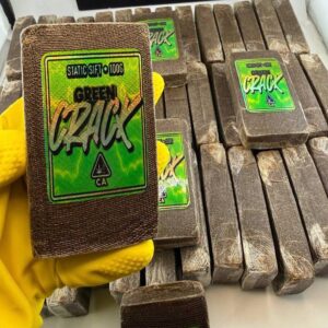 Green Crack Hash cannabis concentrate with rich resin and smooth texture